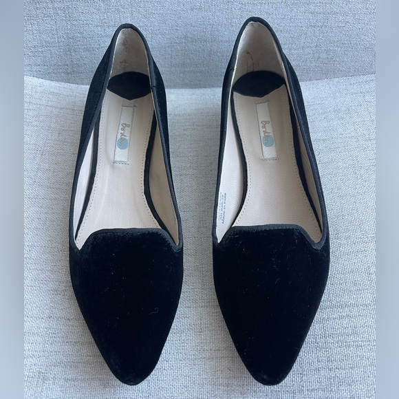 Boden Size 39 Black Velvet Block Heel Loafer, Perfect Holiday Shoe - Picture 2 of 11